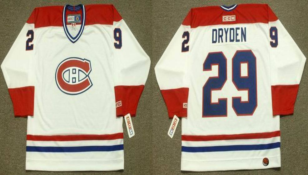 2019 Men Montreal Canadiens #29 Dryden White CCM NHL jerseys